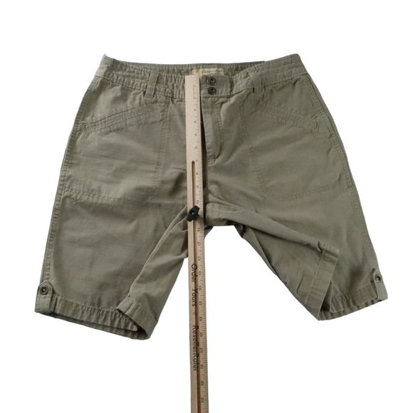 GANDER MTN. Shorts Women's Size 10 Snap Zip Closure Slash Pockets Green - Picture 4 of 11